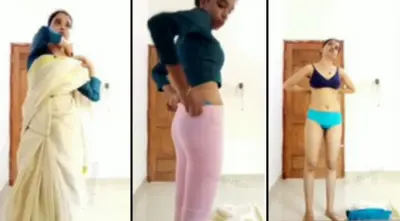 Beautiful Girl Nude Dress Change Self Recorded for Lover Video